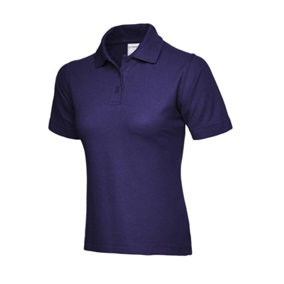 Uneek - Unisex Ultra Cotton Poloshirt - 100% Ring Spun Combed Cotton - Purple - Size M