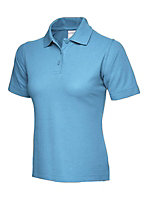 Uneek - Unisex Ultra Cotton Poloshirt - 100% Ring Spun Combed Cotton - Sky - Size M