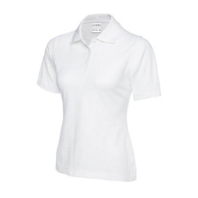 Uneek - Unisex Ultra Cotton Poloshirt - 100% Ring Spun Combed Cotton - White - Size 3XL