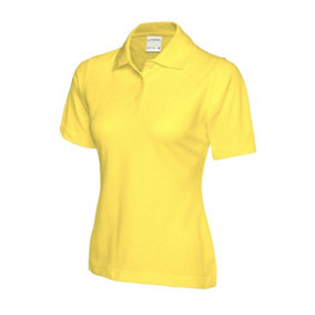 Uneek - Unisex Ultra Cotton Poloshirt - 100% Ring Spun Combed Cotton - Yellow - Size L