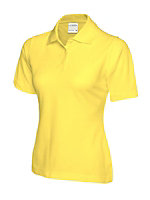 Uneek - Unisex Ultra Cotton Poloshirt - 100% Ring Spun Combed Cotton - Yellow - Size XS