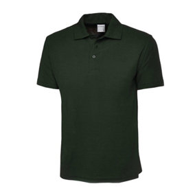 Uneek - Unisex Ultra Cotton Poloshirt - Reactive Dyed - Bottle Green - Size 2XL
