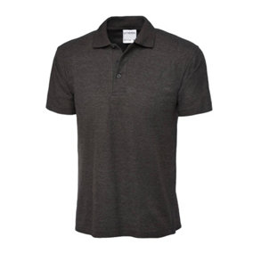 Uneek - Unisex Ultra Cotton Poloshirt - Reactive Dyed - Charcoal - Size 2XL