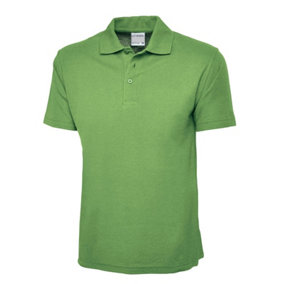 Uneek - Unisex Ultra Cotton Poloshirt - Reactive Dyed - Lime - Size 2XL