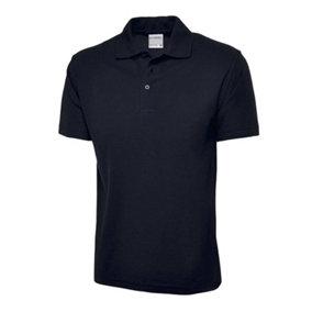 Uneek - Unisex Ultra Cotton Poloshirt - Reactive Dyed - Navy - Size L
