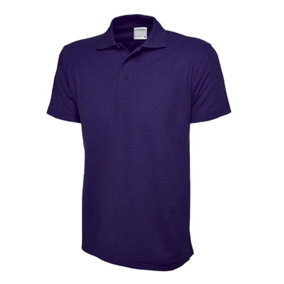 Uneek - Unisex Ultra Cotton Poloshirt - Reactive Dyed - Purple - Size M