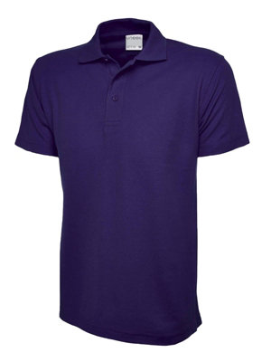 Uneek - Unisex Ultra Cotton Poloshirt - Reactive Dyed - Purple - Size XS