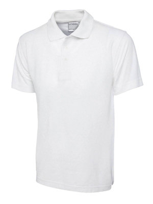 Uneek - Unisex Ultra Cotton Poloshirt - Reactive Dyed - White - Size 3XL