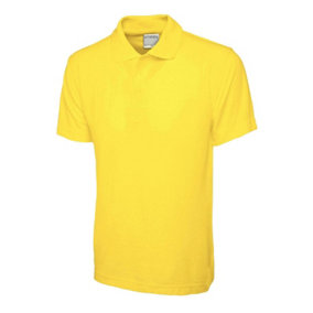 Uneek - Unisex Ultra Cotton Poloshirt - Reactive Dyed - Yellow - Size M