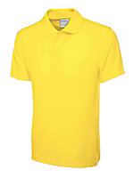 Uneek - Unisex Ultra Cotton Poloshirt - Reactive Dyed - Yellow - Size XS