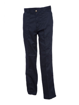 Uneek - Unisex Workwear Trouser Long - 65% Polyester 35% Cotton - Navy - Size 28