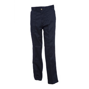 Uneek - Unisex Workwear Trouser Long - 65% Polyester 35% Cotton - Navy - Size 28