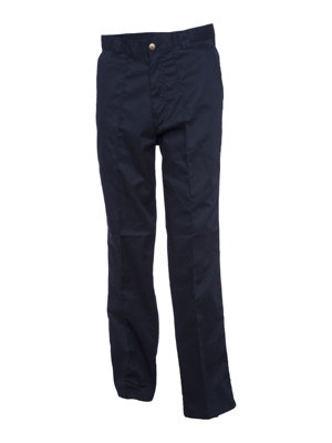 Uneek - Unisex Workwear Trouser Long - 65% Polyester 35% Cotton - Navy - Size 38