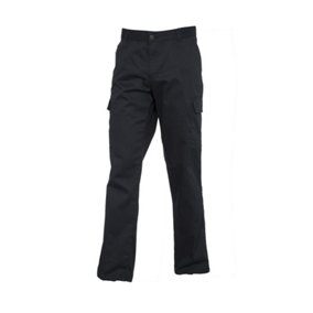 Uneek - Women's/Ladies Cargo Trousers - 65% Polyester 35% Cotton - Black - Size 10
