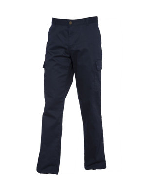 Uneek - Women's/Ladies Cargo Trousers - 65% Polyester 35% Cotton - Navy - Size 8