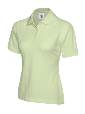 Uneek - Women's/Ladies Classic Poloshirt - 50% Polyester 50% Cotton - Lime - Size XS