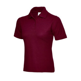 Uneek - Women's/Ladies Classic Poloshirt - 50% Polyester 50% Cotton - Maroon - Size 2XL