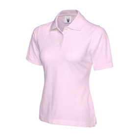 Uneek - Women's/Ladies Classic Poloshirt - 50% Polyester 50% Cotton - Pink - Size S