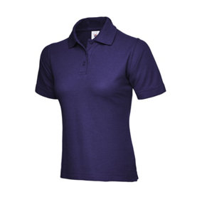 Uneek - Women's/Ladies Classic Poloshirt - 50% Polyester 50% Cotton - Purple - Size M