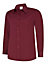 Uneek - Women's/Ladies Ladies Poplin Full Sleeve Shirt - 65% Polyester 35% Cotton - Burgundy - Size S