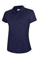 Uneek - Women's/Ladies Super Cool Workwear Poloshirt - 100% Polyester Pique Breathable Fabric with Wickin - Navy - Size M