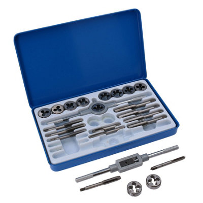 UNF UNC Imperial SAE Tap And Die Set 1/8"-1/2" Coarse & Fine 24pc Set