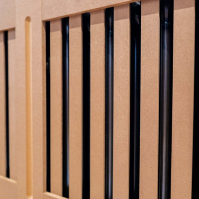 Unfinished Vertical Line Radiator Cover - Large