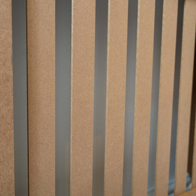 Unfinished Vertical Line Radiator Cover - Small