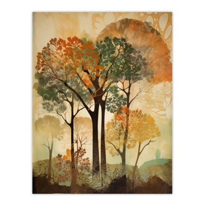 Unframed Wall Art Autumn Again By George Sinclair Earthy Vintage Trees ...