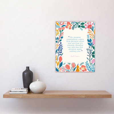 Unframed Wall Art Hinduism Devotion Lord Krishna Veda Hindu Quote ...