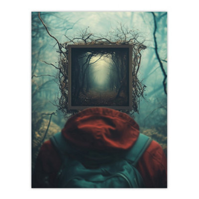 Unframed Wall Art Inception Deception Path Choice Conceptual - 12X16 inch