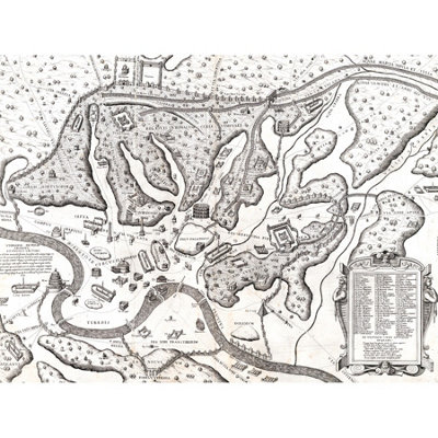 Unframed Wall Art Map Du Perac 1573 Ancient Rome Hills City Plan Chart ...