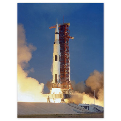 Unframed Wall Art NASA Apollo 11 Saturn V Rocket 1969 Launch Moon ...