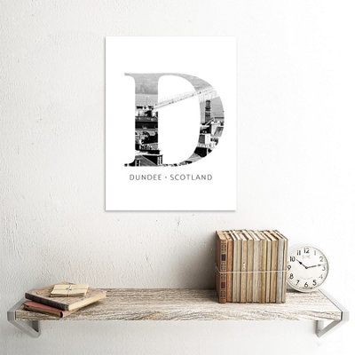 Unframed Wall Art Scotland Dundee Letter - 12X16 inch