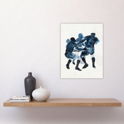 Unframed Wall Art Scrum Rugby Football Sport Players Watercolour ...