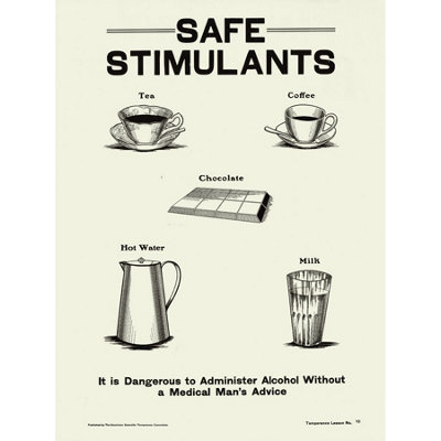 Unframed Wall Art Temperance Prohibition Safe Stimulants - 12X16 inch