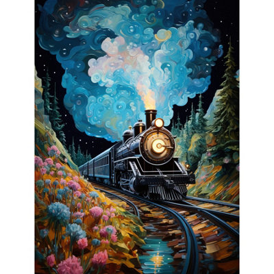 Unframed Wall Art Train Ride to Imagination Land Conceptual Art ...