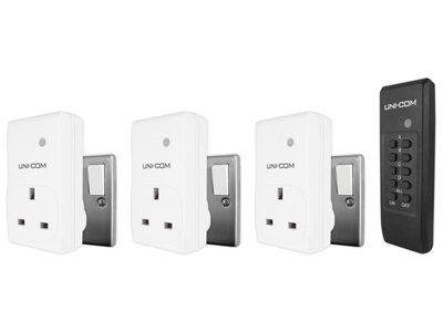 Uni-Com 63810 Remote Control Socket (Pack 3) UNC63810