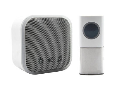 Uni-Com 98476+W96001 Portable Door Chime White UNC68426