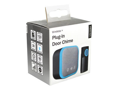Uni-Com 98477GB + W96001 Plug-in Door Chime Black UNC68488