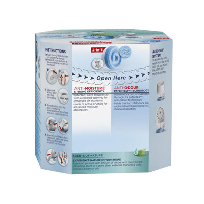 UniBond 2631290 Aero 360 Moisture Absorber Waterfall Freshness Refill (Pack 2) UNI360RWATER - 3