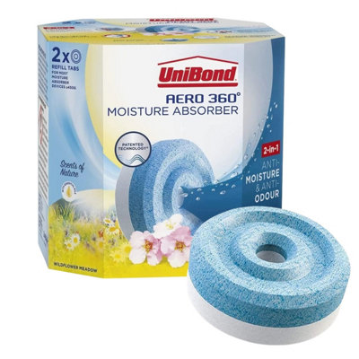 UniBond 2631292 Aero 360 Moisture Absorber Wildflower Meadow Refill (Pack 2) UNI360RWILD