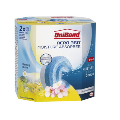 UniBond 2631292 Aero 360 Moisture Absorber Wildflower Meadow Refill (Pack 2) UNI360RWILD