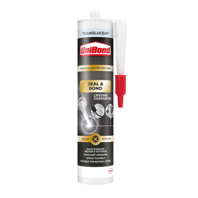 Unibond Seal & Bond Sealant Cartridge Translucent Multi-Purpose Adhesive, 291g