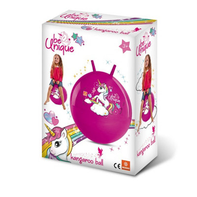 Unicorn Space Hopper - Kids Inflatable Bouncy Hopper Ball with Handles