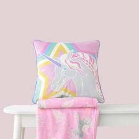 Unicorn Super Soft Velvet Filled Cushion