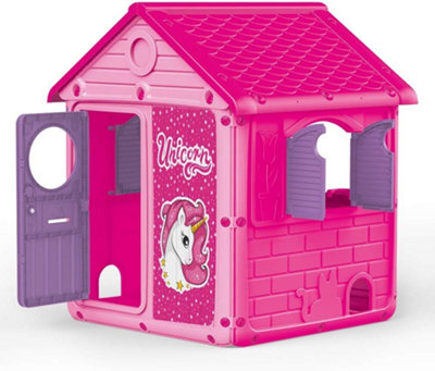 Unicorn Wendy Playhouse for Kids, Dolu 125cm Plastic Playhouse, Pink