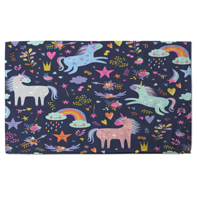 unicorns on navy (Bath Towel) / Default Title Price Comparisons | Compare The Build