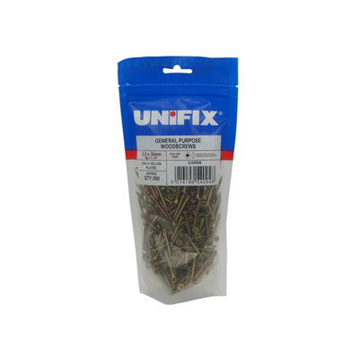 Unifix General Purpose Chippy Woodscrews Pozi Csk Head Zyp Ce - 5.0 x ...