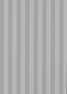 Uniformed Striped Smooth Grey Vinyl Wallpaper